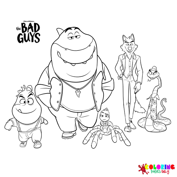 The Bad Guys Coloring Pages