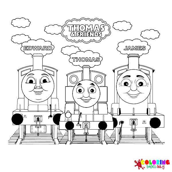 Thomas e i suoi amici da colorare