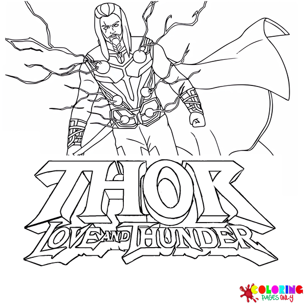 Thor: El amor y el trueno para colorear