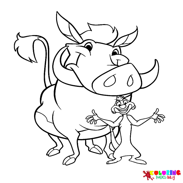 Timon and Pumbaa Coloring Pages