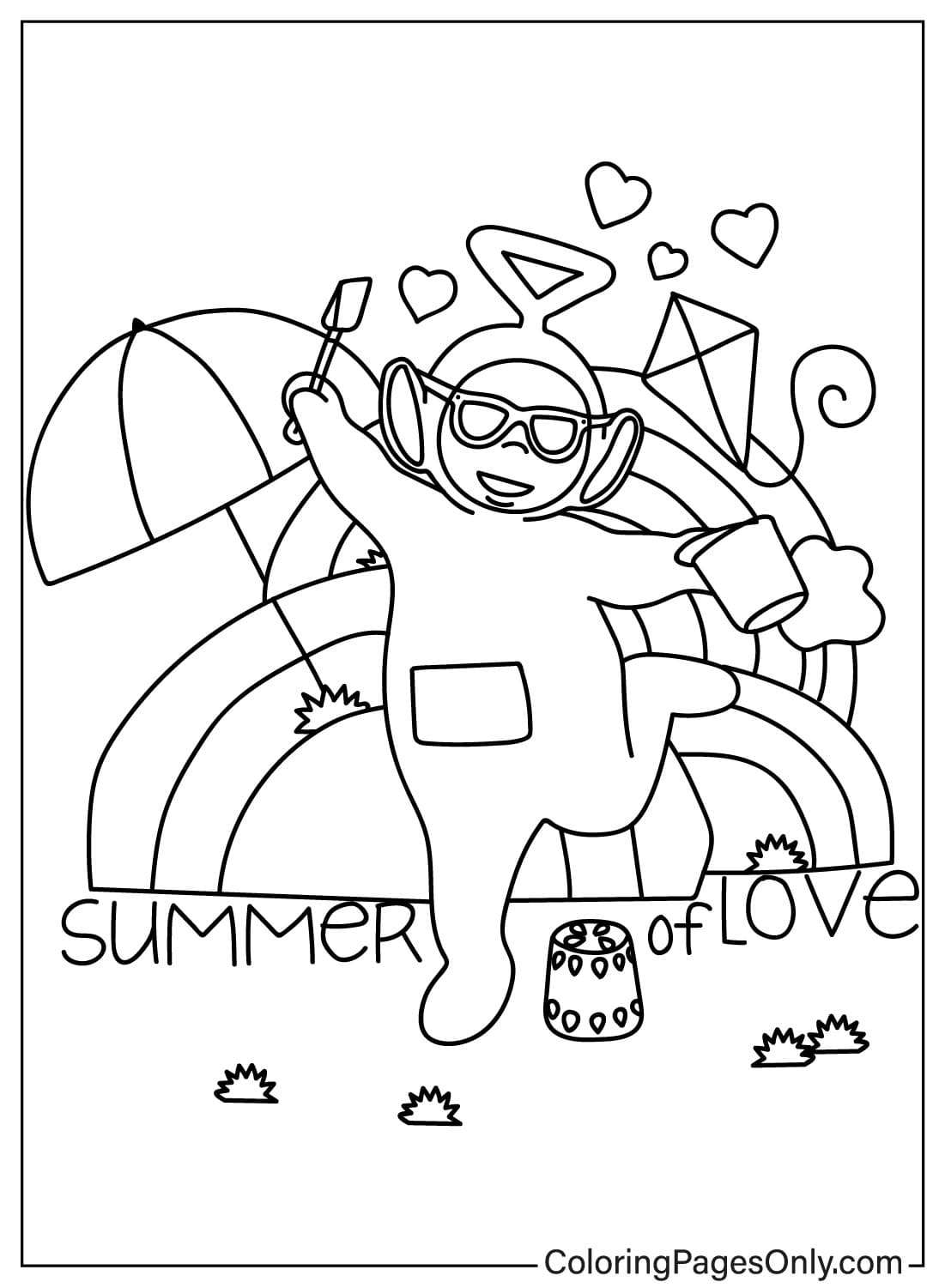 Tinky-Winky Coloring Page Free from Teletubbies - WildBrain