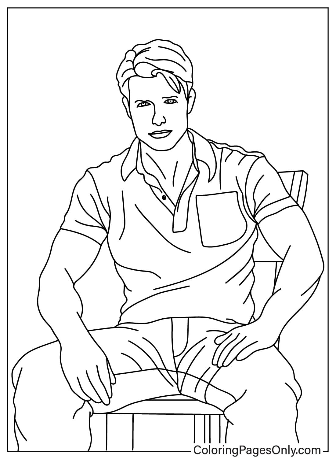 Tom Cruise Coloring Sheet for Kids from Tom Cruise