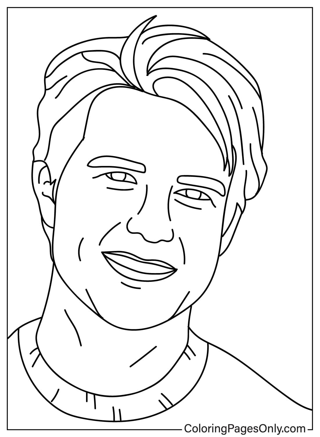 Tom Cruise Coloring Sheet from Tom Cruise