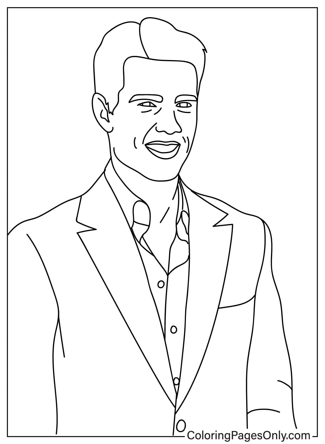 Tom Cruise Free Coloring Page from Tom Cruise