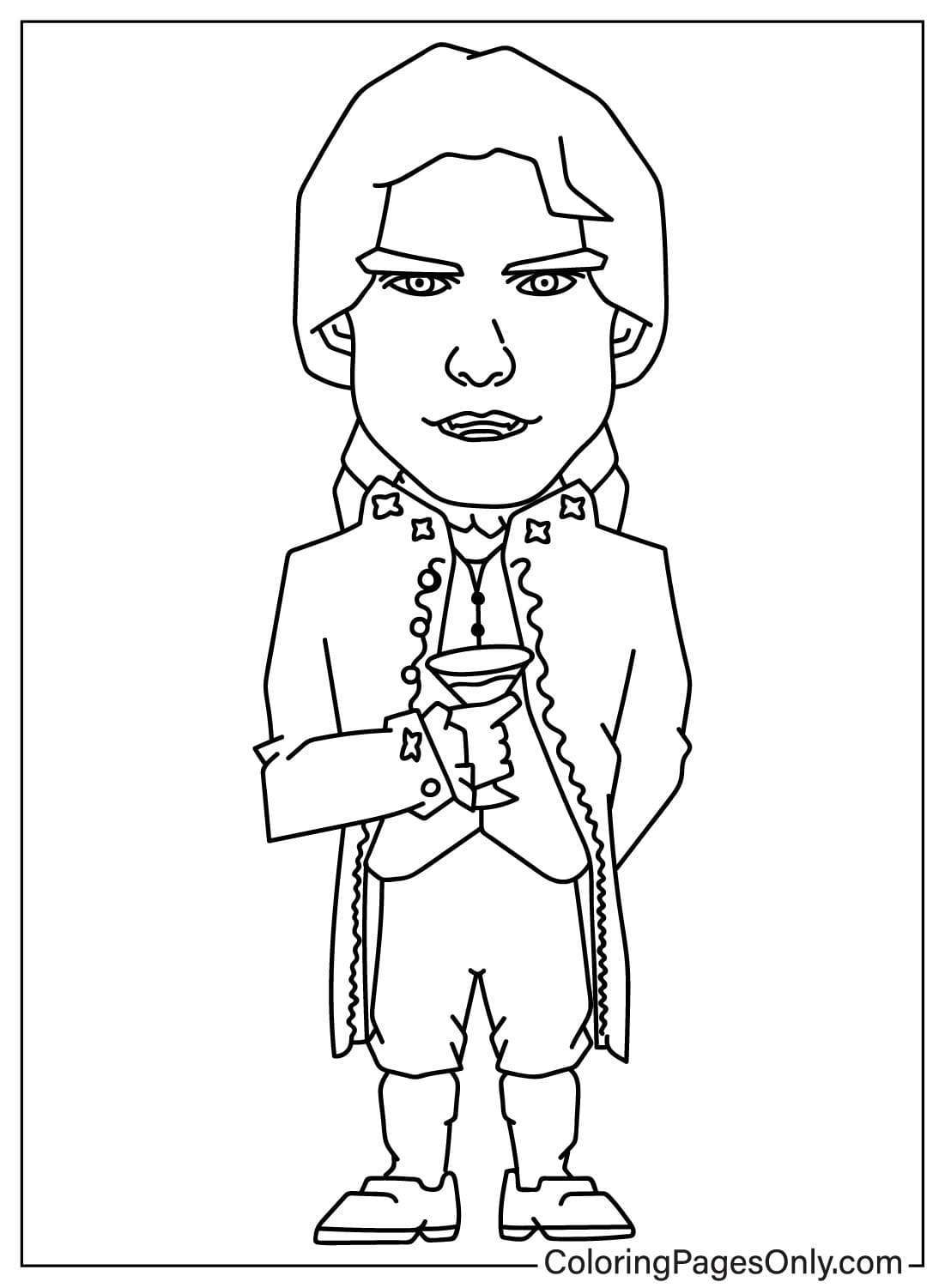 Tom Cruise from Interview with the Vampire Coloring Page from Tom Cruise