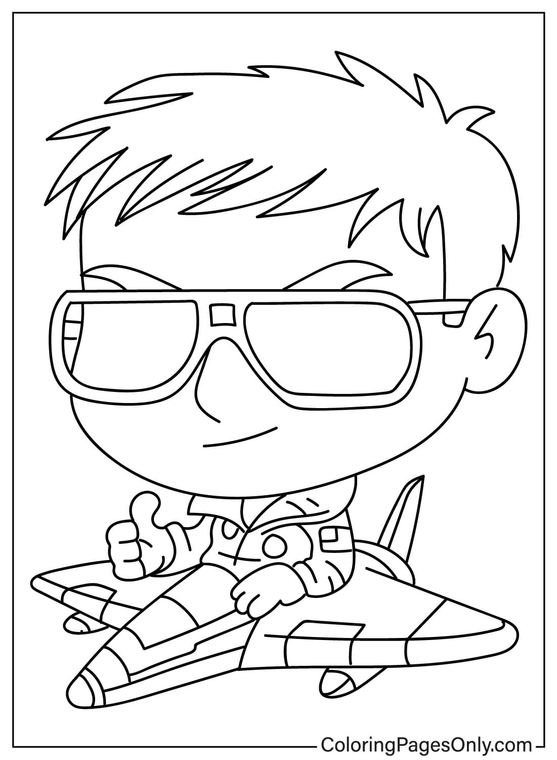 Tom Cruise from Top Gun Maverick Coloring Page from Tom Cruise