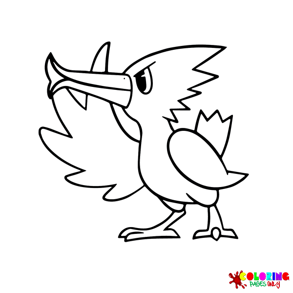 coloring pages trumbeak pokemon