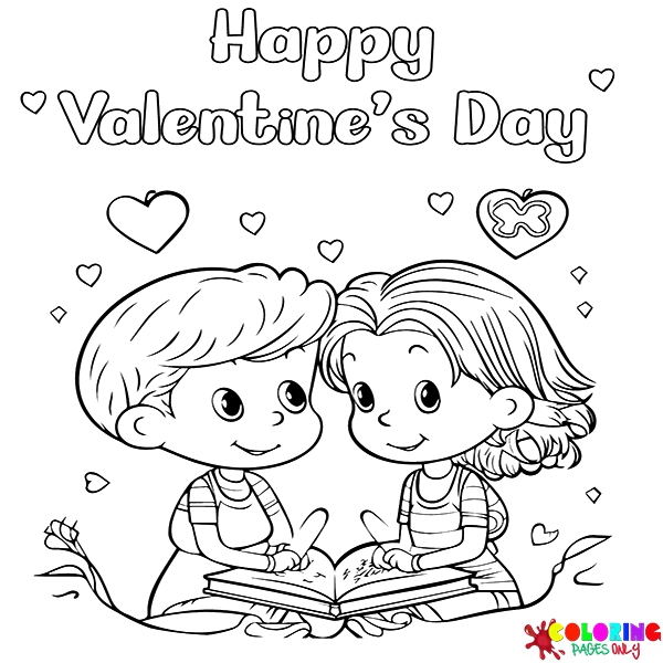 Valentine's Day Cards Coloring Pages