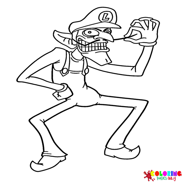 Waluigi Coloring Pages