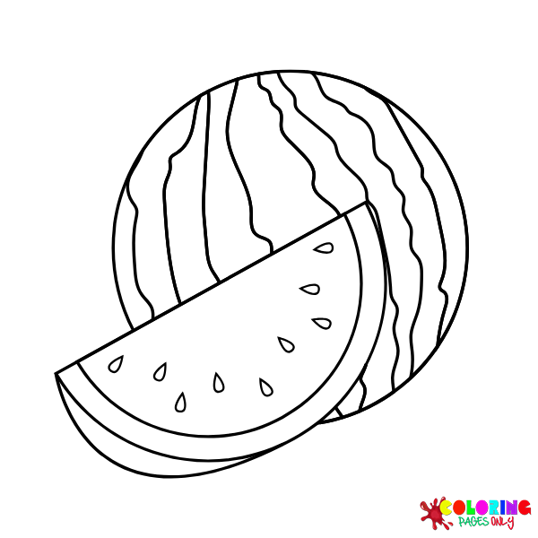 Watermelon Coloring Pages