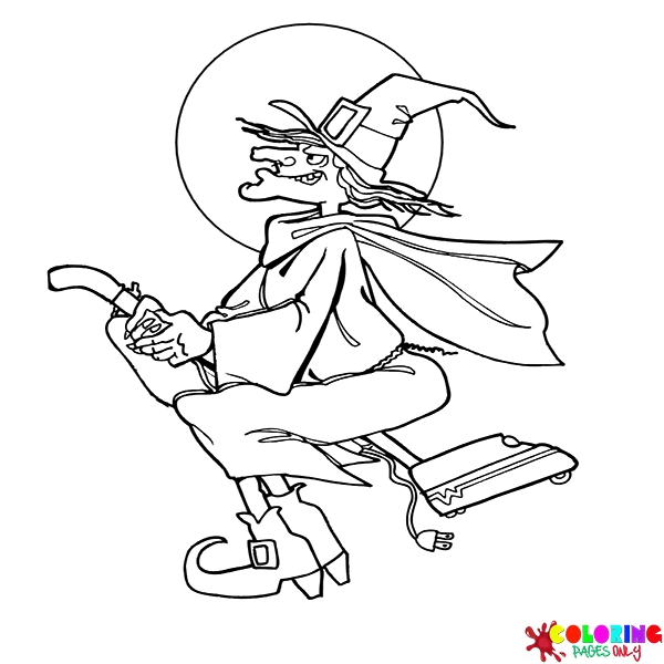 Witch Coloring Pages