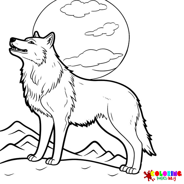 Desenhos de Lobo para Colorir