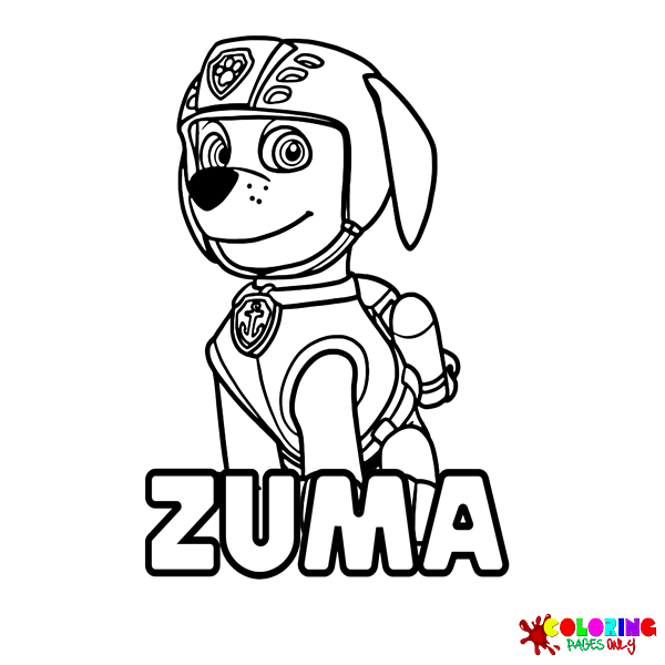 Desenhos para colorir da Patrulha Canina de Zuma