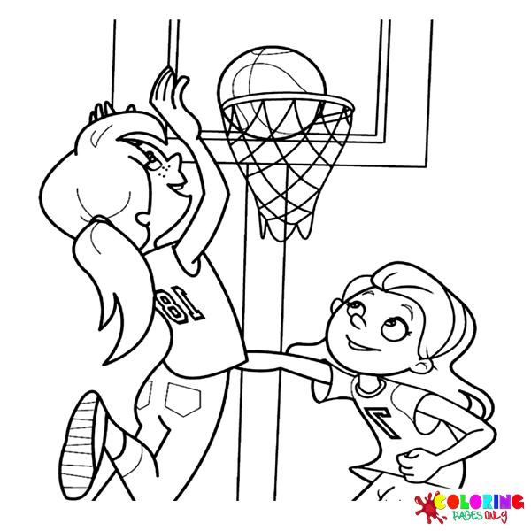 Desenhos de basquete para colorir