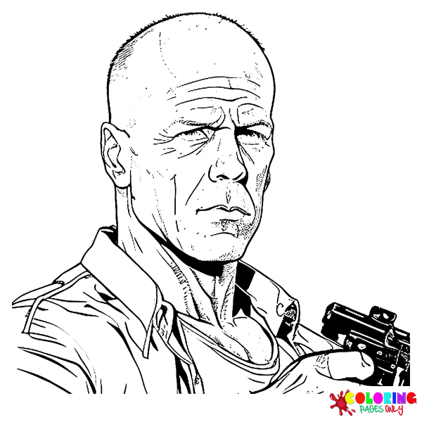 Bruce Willis kleurplaten
