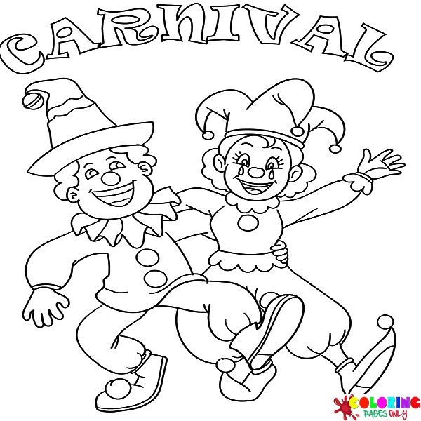 Desenhos para colorir de carnaval