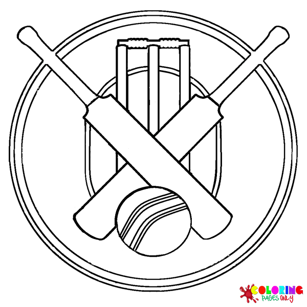 Coloriages de jeu de cricket