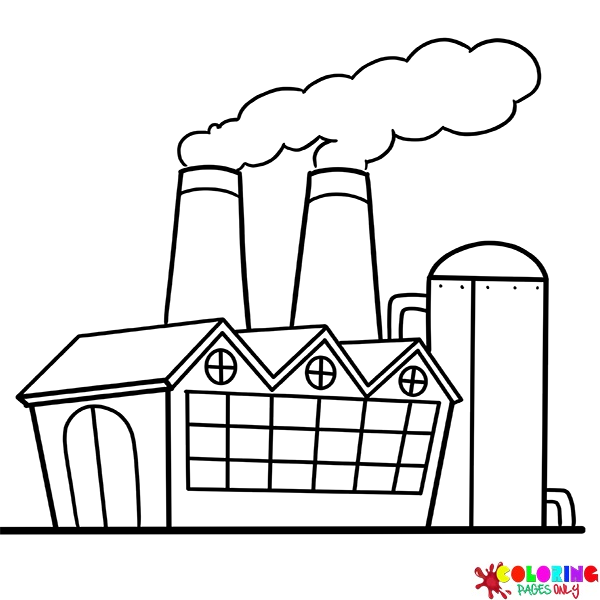 15 Free Printable Factory Coloring Pages