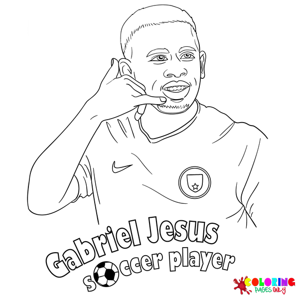 Gabriel Jesus Para Colorear