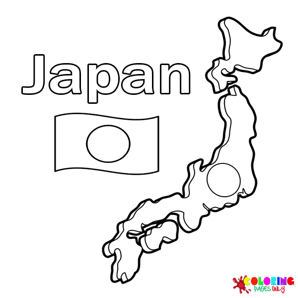 Japón para colorear