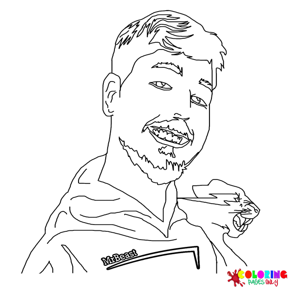 Mr Beast Coloring Pages