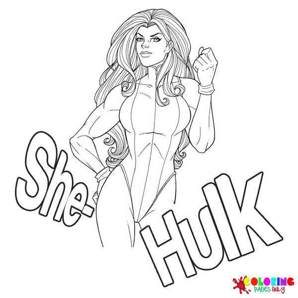 She-Hulk Kleurplaten