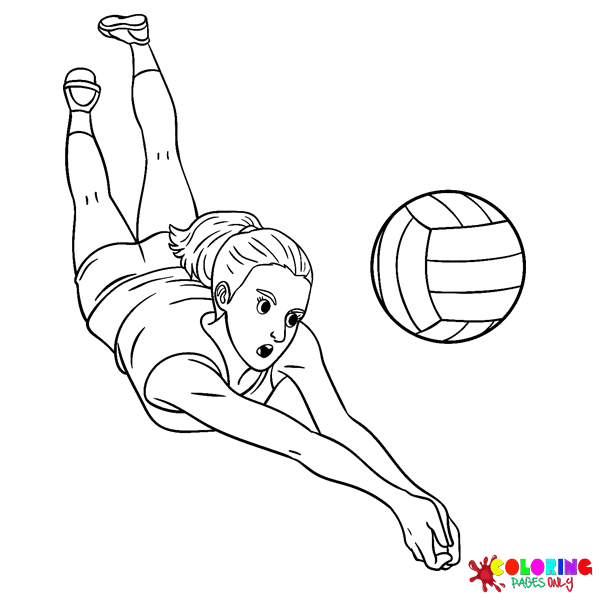 Volleyball Coloring Pages