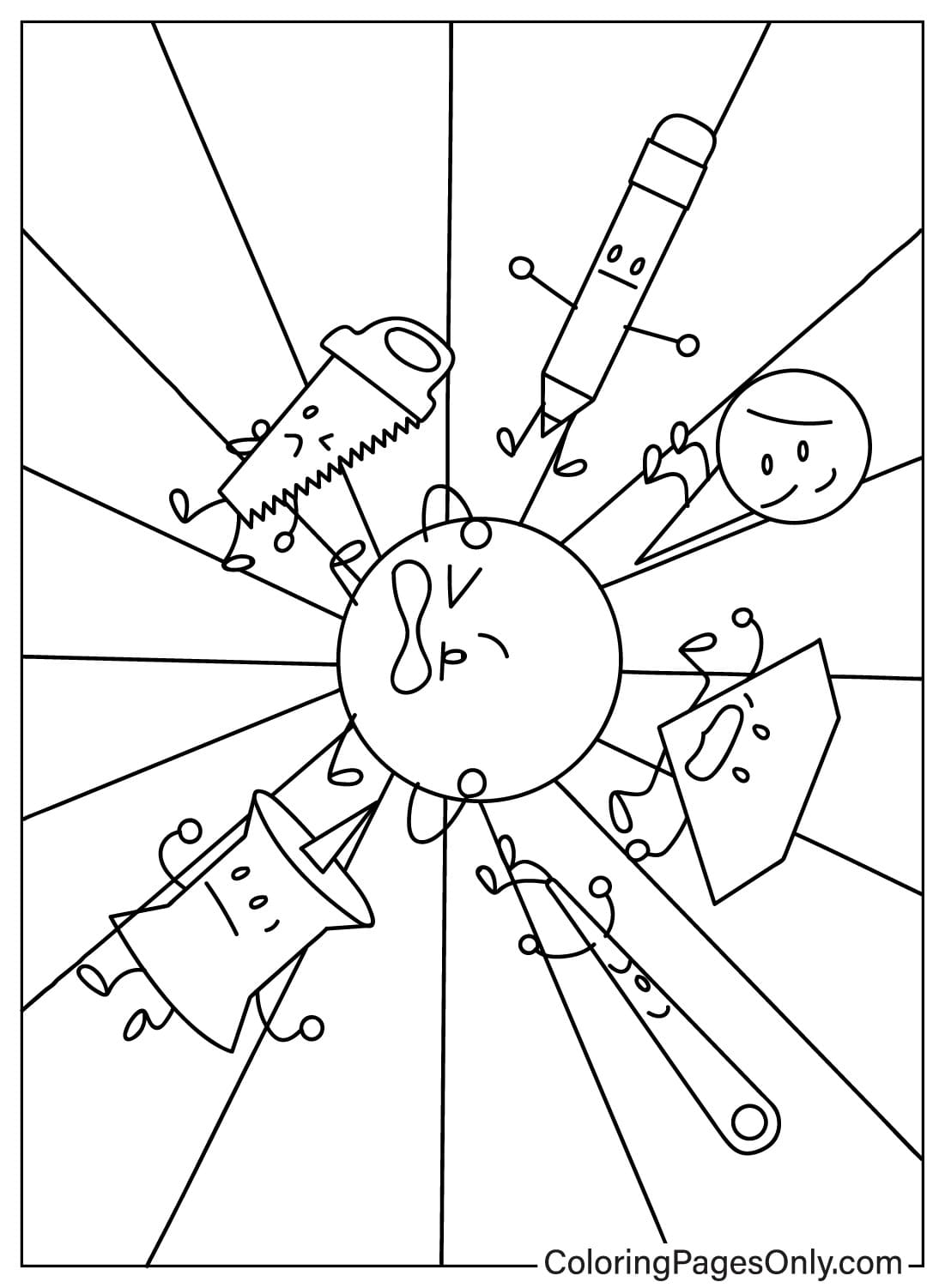 BFDI Coloring Page from Battle for Dream Island