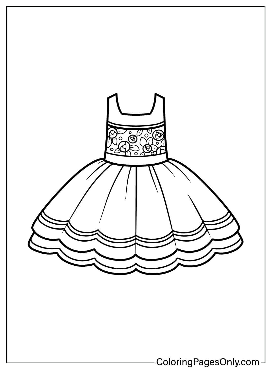 Baby Dress Coloring Sheet - Free Printable Coloring Pages