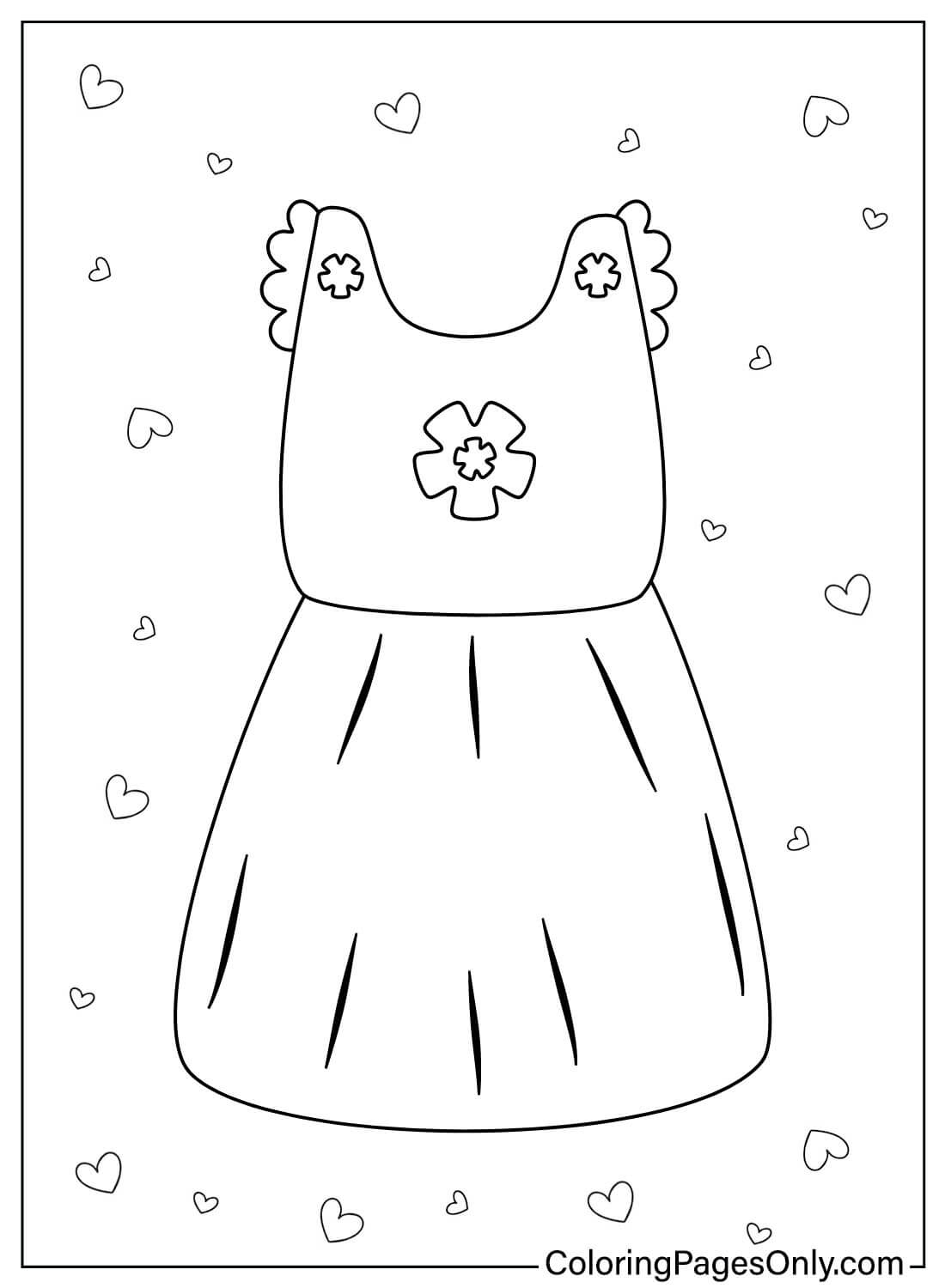 Baby Dress Coloring To Print from Baby Dress