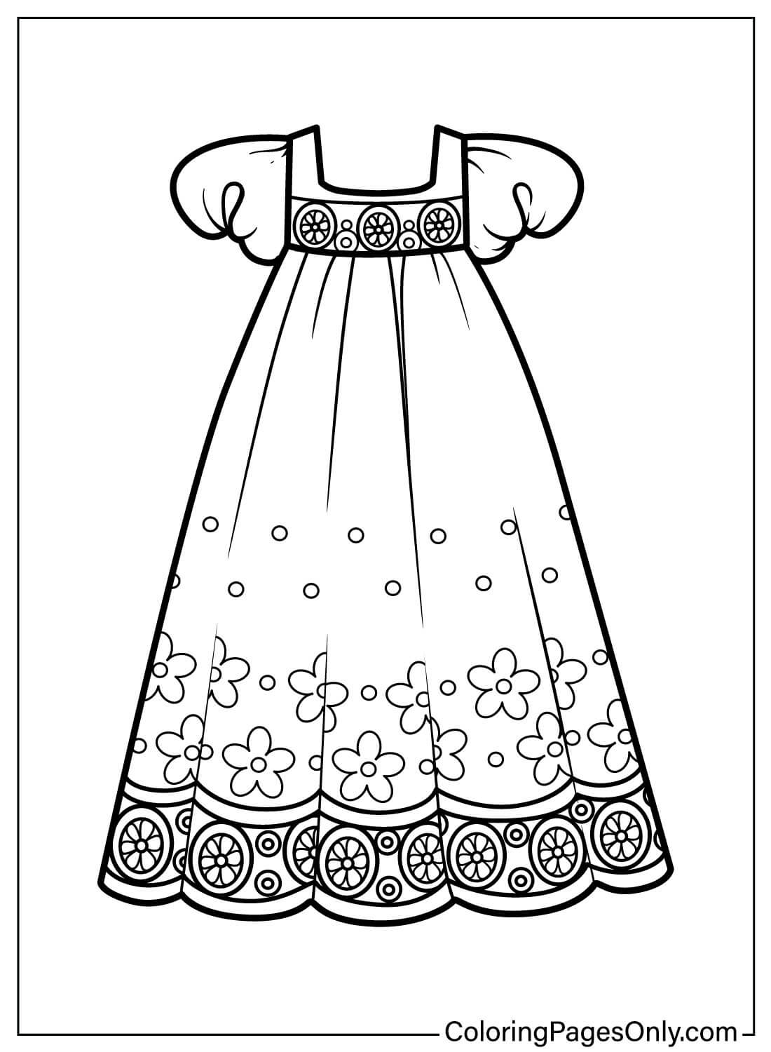 صفحة تلوين فستان بيبي قابلة للطباعة من فستان بيبي
