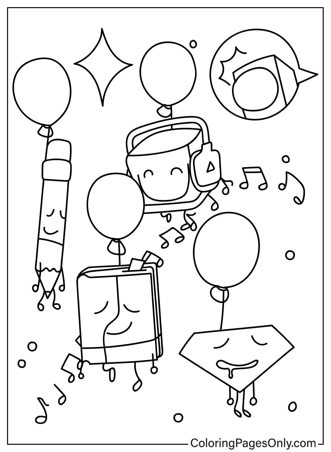 Battle for Dream Island Images Coloring Page from Battle for Dream Island