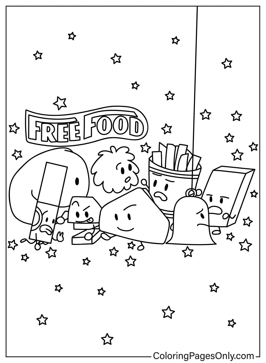 Battle for Dream Island Printable Coloring Page from Battle for Dream Island
