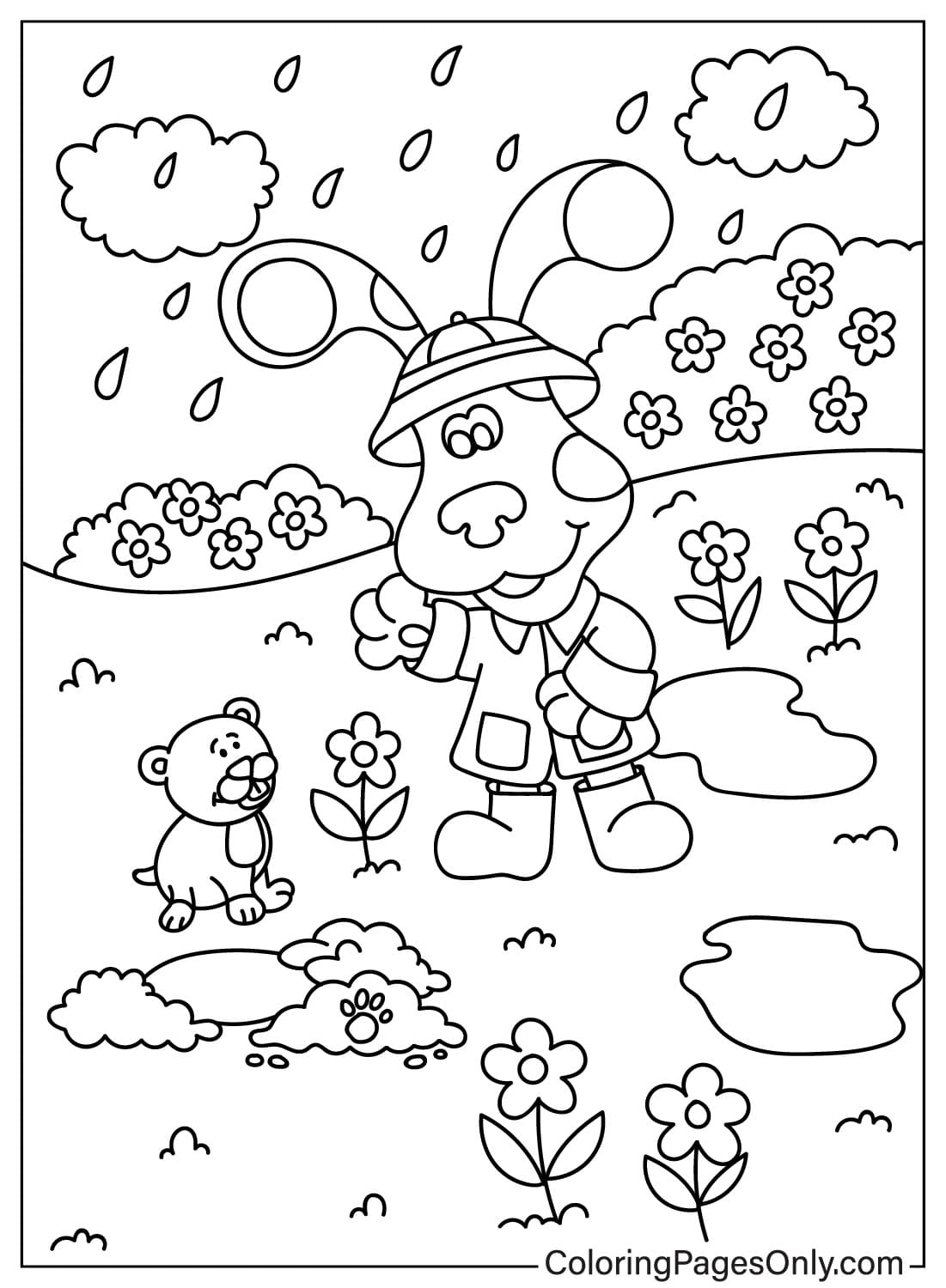 Blue’s Clues Coloring Page Free Printable from Blue's Clues