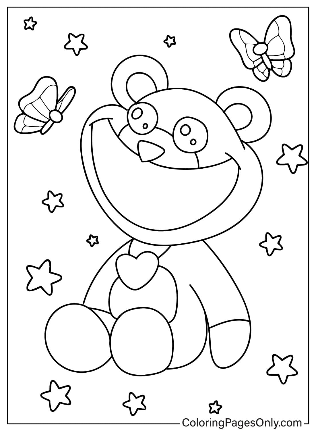 Folha de colorir Bobby BearHug para crianças de Bobby BearHug
