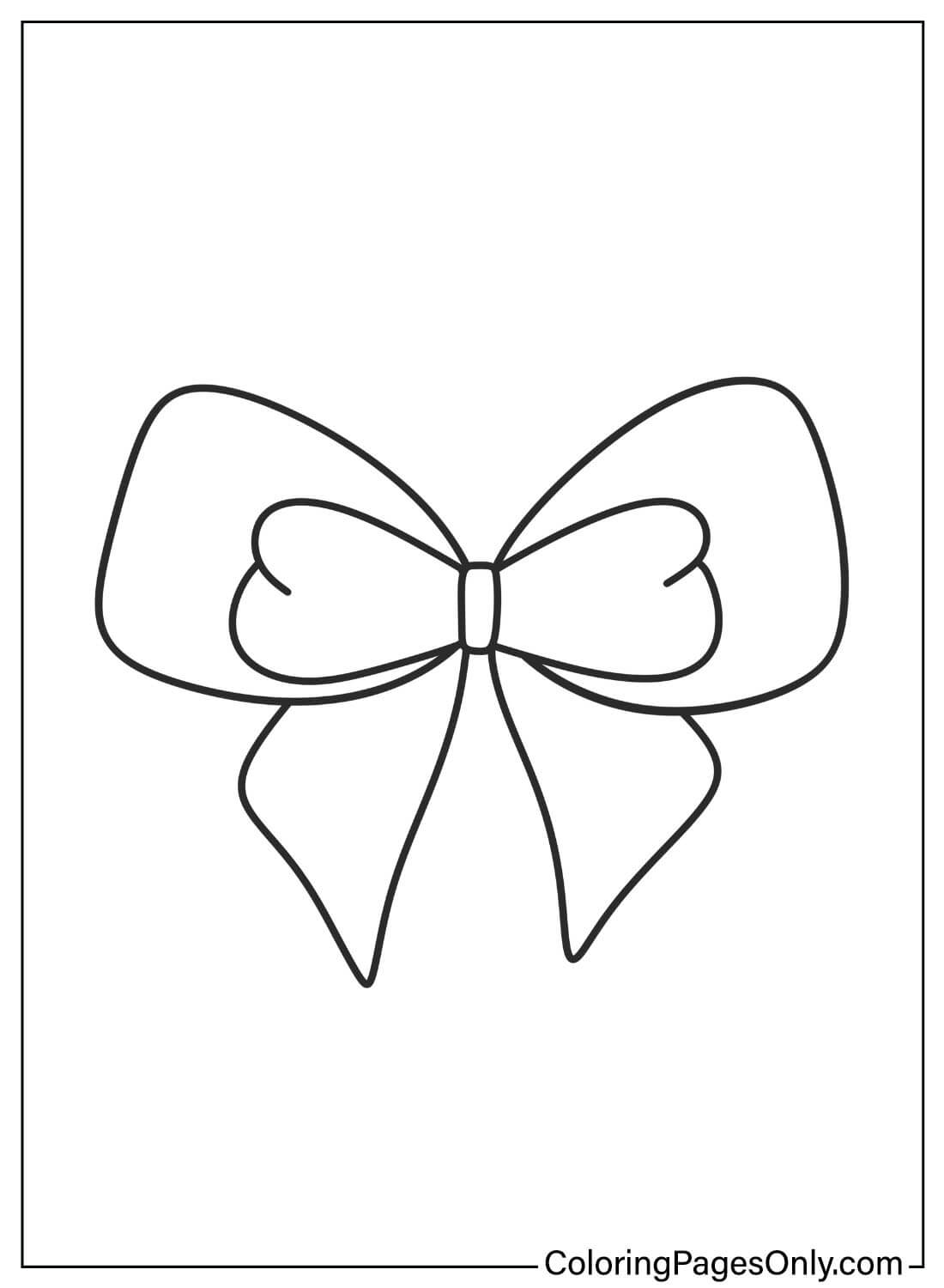 Bow Coloring Page Free from Bow