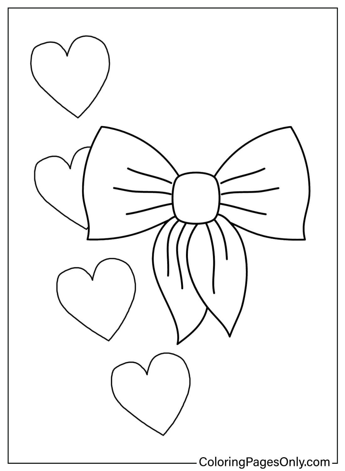 Bow Coloring Page Printable from Bow