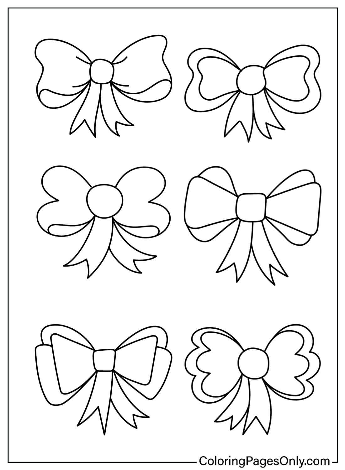 Bow Coloring Pages Free from Bow