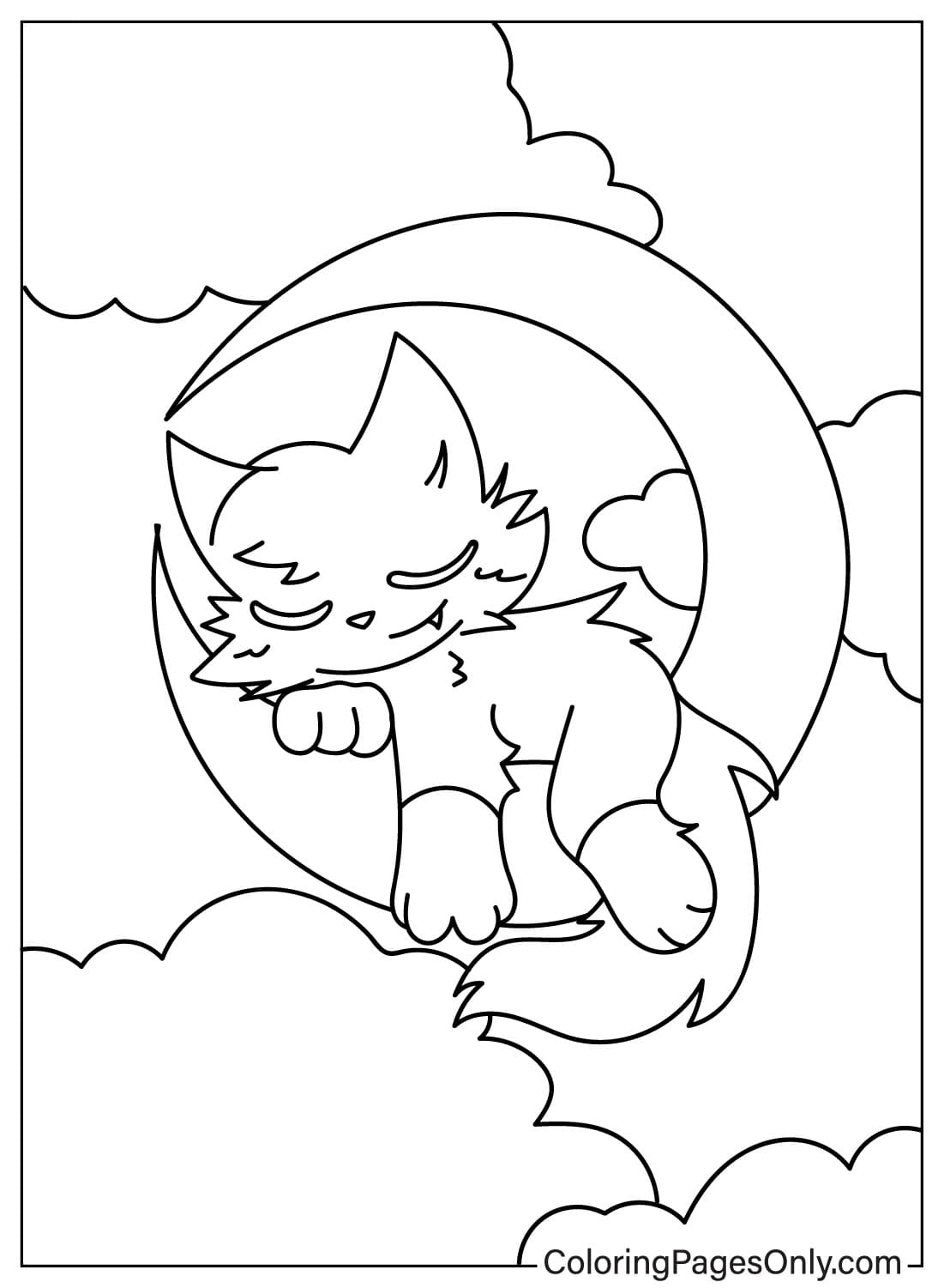 Página para colorear CatNap gratis de CatNap