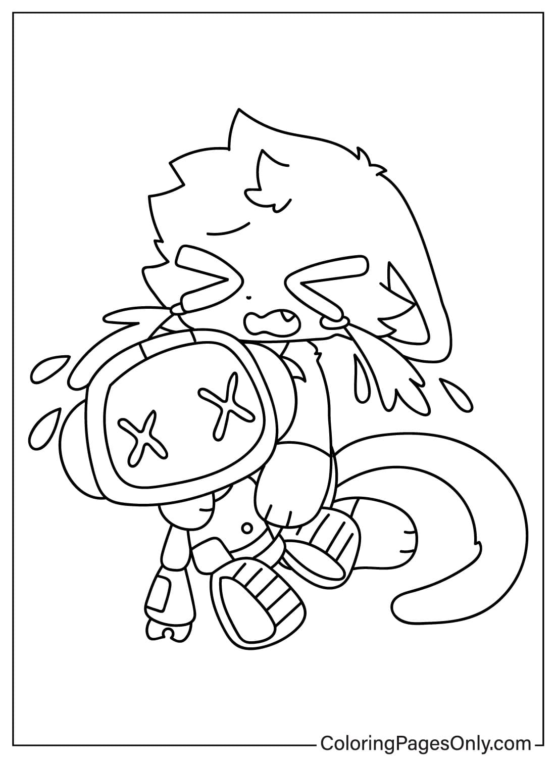 CatNap Coloring Page JPG from CatNap