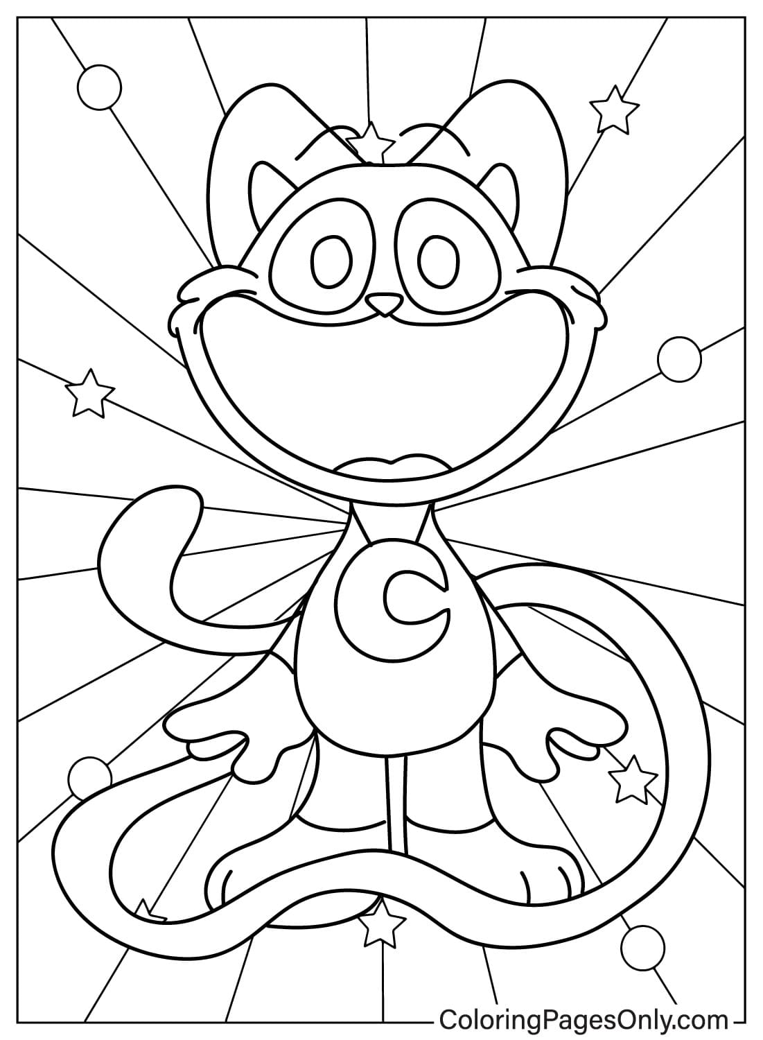 CatNap Coloring Page from Poppy Playtime