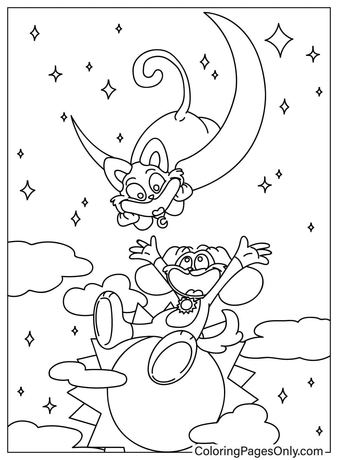 CatNap, DogDay Coloring Page Free from DogDay