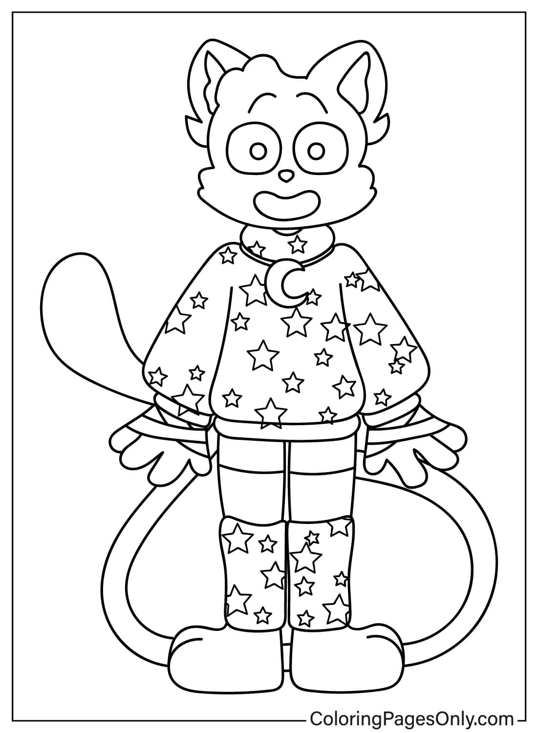 Página para colorir para impressão gratuita CatNap de Smiling Critters
