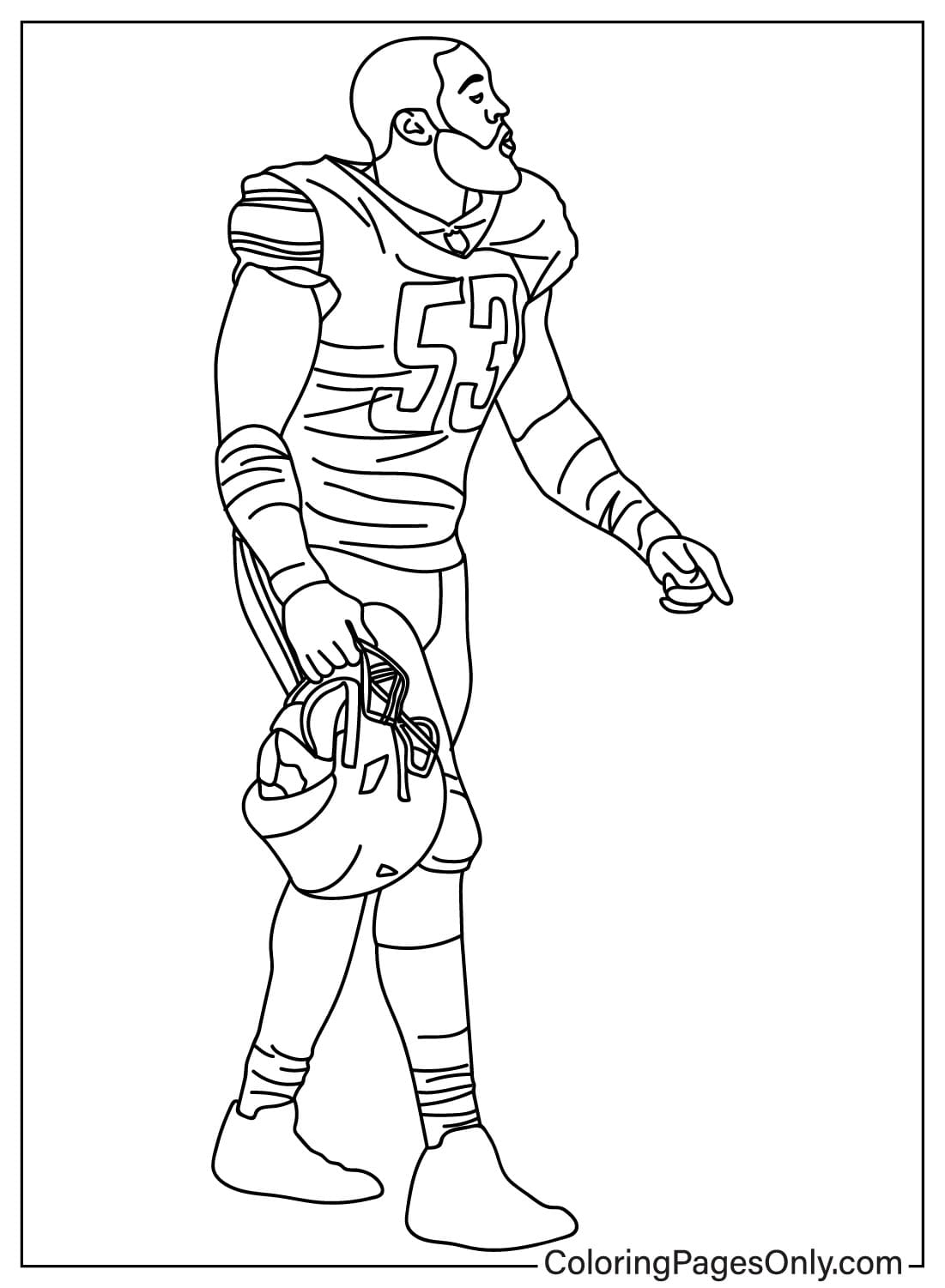 Charles Harris Coloring Page from Detroit Lions