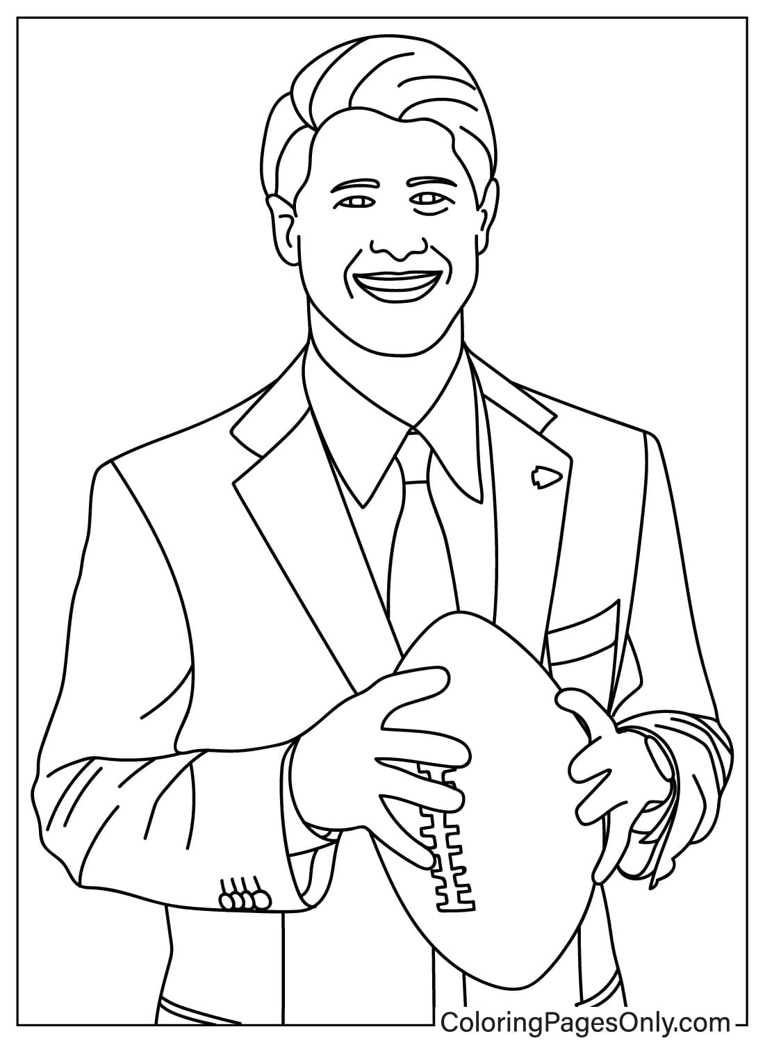 Coloriage de Clark Hunt des Chiefs de Kansas City