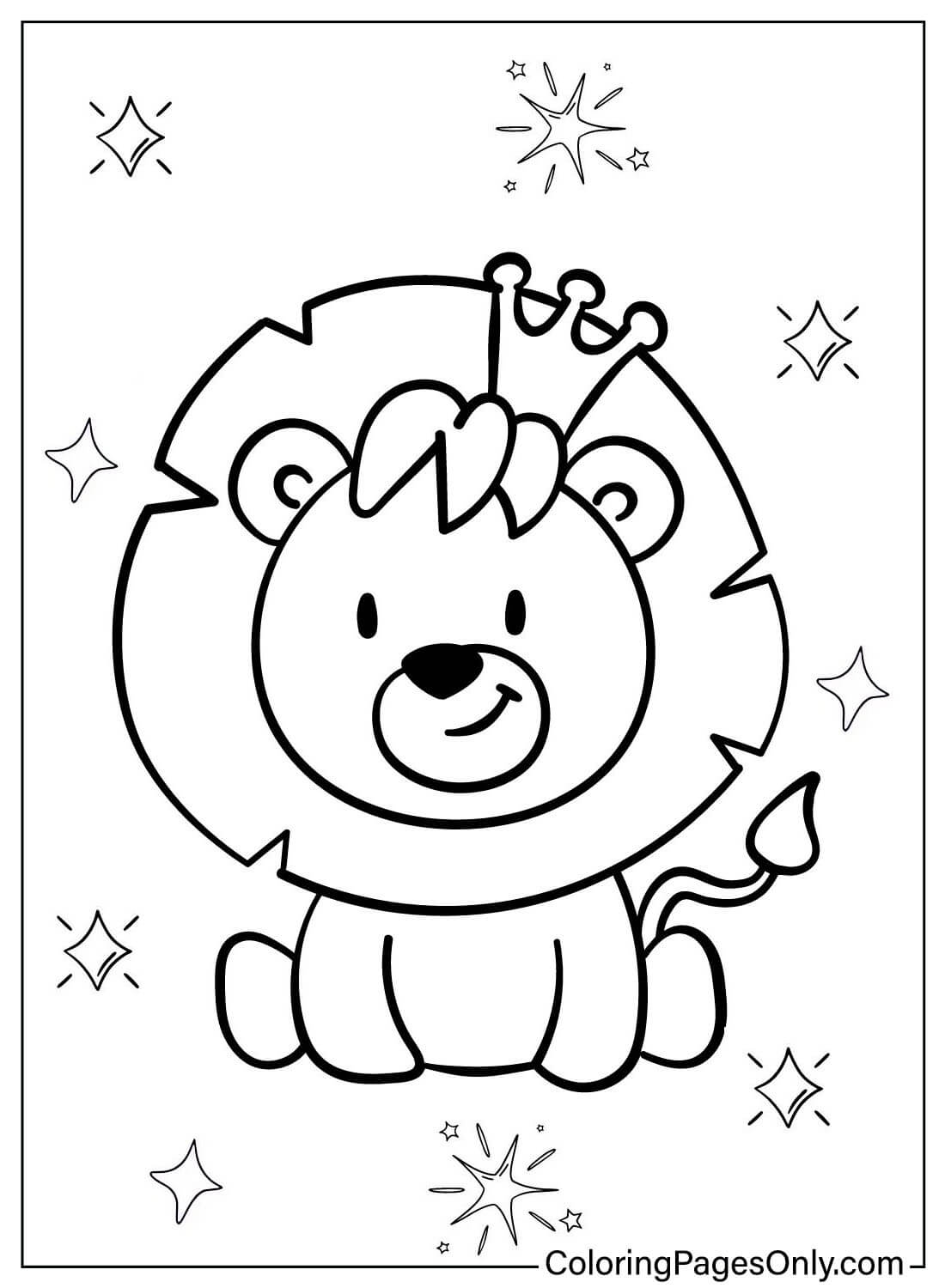 Coloring Book Lion from Lion