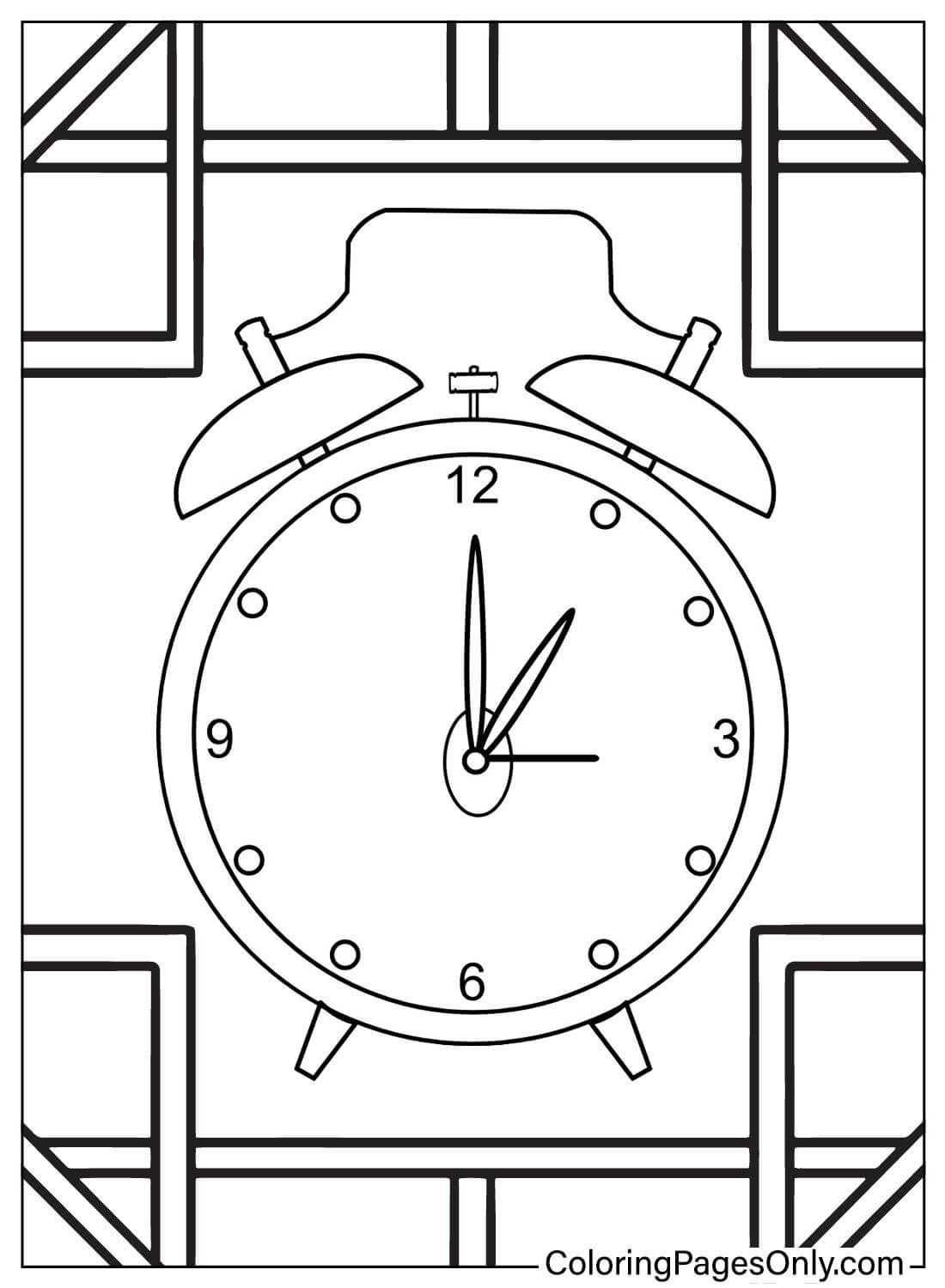 Coloring Page Alarm Clock from Alarm Clock