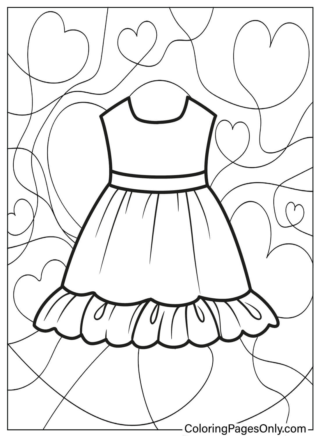 Coloring Page Baby Dress Free from Baby Dress
