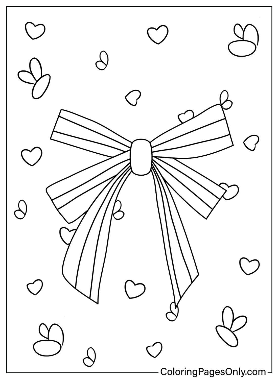 Coloring Page Bow Free from Bow
