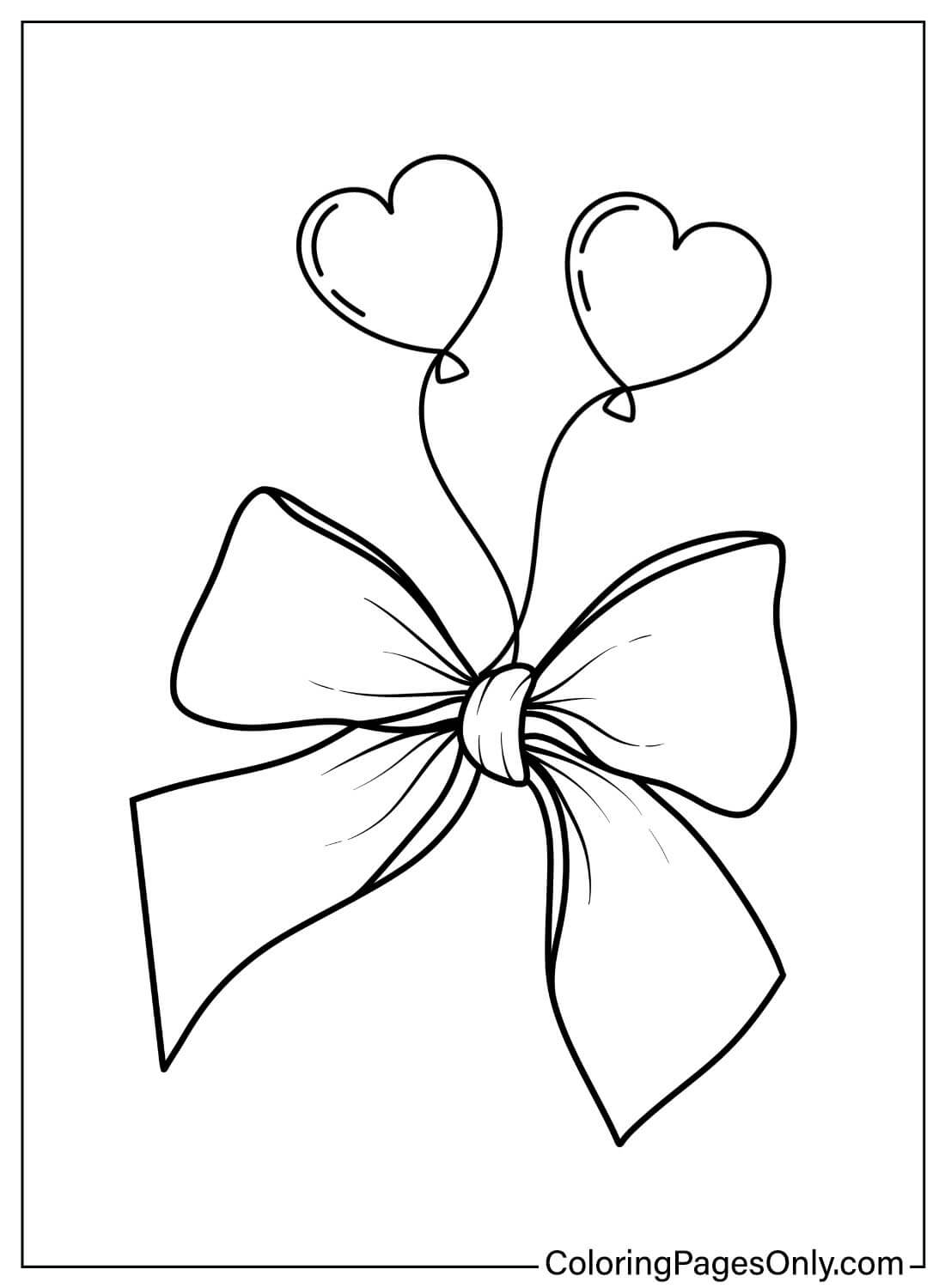 Coloring Page Bow Printable from Bow